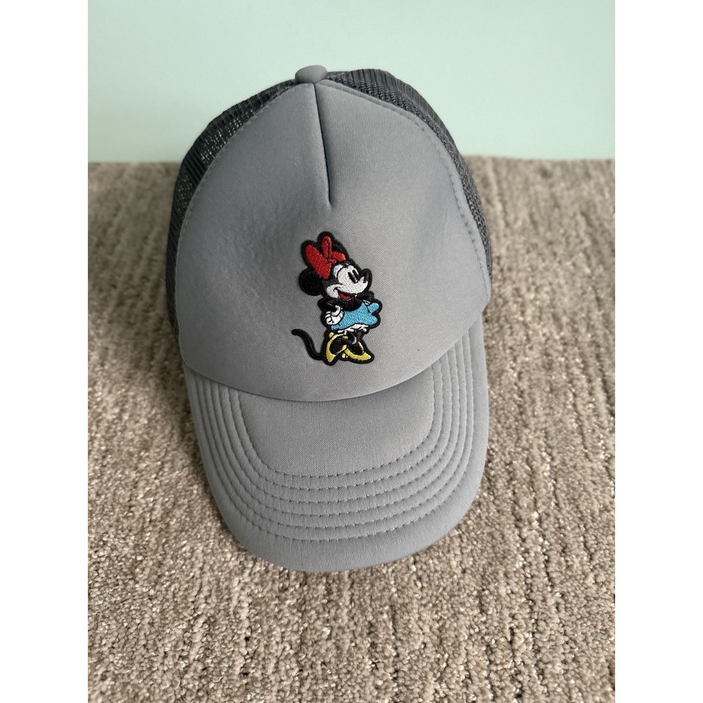 Disney Minnie Mouse Trucker Hat Gray Mesh Snapback Adult One Size